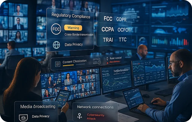 Media telecom compliance software with OSHA safety dashboard