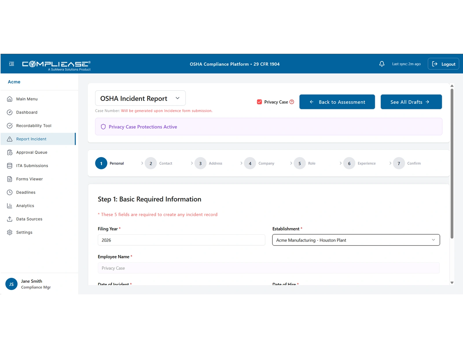 compliance workflow automation dashboard