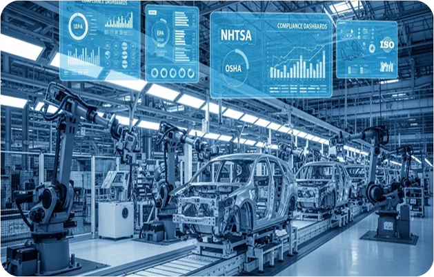 Automotive manufacturing compliance software with OSHA dashboard